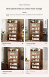 Bookshelf, bookcase, dust-proof floor-standing storage rack, household children and students storage rack with doors