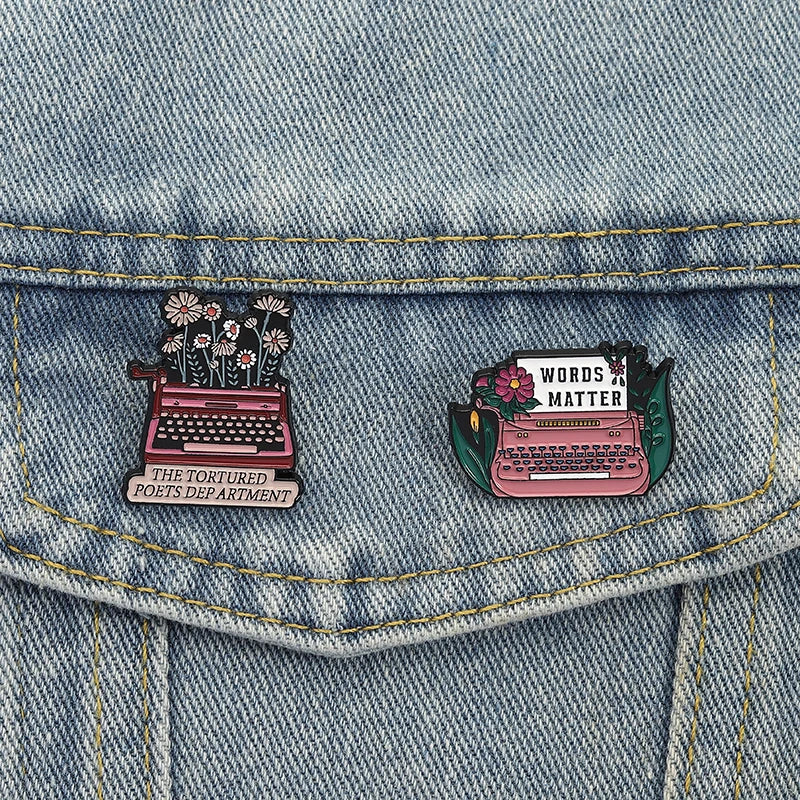 2-6pcs/set Hobby Collection Enamel Pins Reading Book Iced Coffee Knit Brooch Hiking Badges Music Korean Girls Band Jewelry