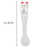 Hot SALE Kitchen Tool Novelty Gift Ceramic Cartoon Cute Cat Animal Spoon Hanging Coffee Dessert Spoon Unique Ice Cream Flatware