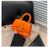 Women Mini Handbag Korean Style Chic Solid Texture Chain Crossbody Bag Ladies Summer High-Grade New Lipstick Commuter Bags