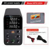 Wanptek Adjustable DC Power Supply 30V 60V 5A 10A Lab Bench Power Supply USB Interface Fast Charging Preset Voltage and Current
