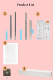 Pet Hair Remover Set Fluff Removal Tool Metals Telescopic Handle Rug Rake Dog Cat Hair 180° Rotation Carpet Shave Pet Products