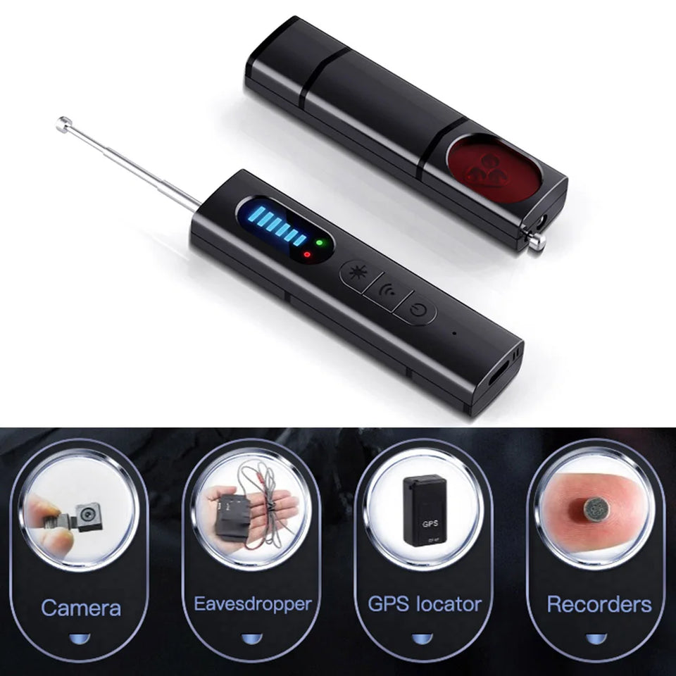 Wireless Camera Detectors 5 Levels Adjustable Sensitivity GPS Detector 25H Working Time for Travel Hotel Car for Office Bathroom