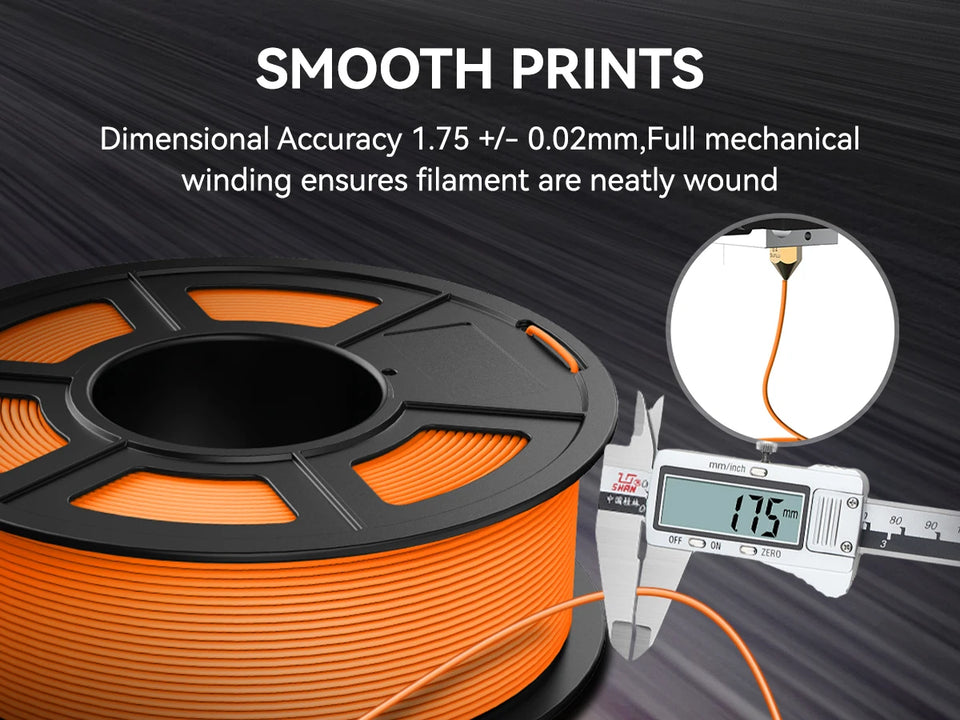 TECBEARS High Speed Matte PETG 3D Filament 1.75mm 5KG petg 600mm/s  Neatly Wound Multi Color FDM 3D Printer Materials DIY Gift