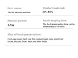 Electric Air Pump for Vacuum Bags Portable USB Mini Vacuum Sealer Rechargeable Food Vacuum Packaging Sealing Machine for Home