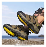 Spring Casual Shoes Men Breathable Comfortable Lace Up Walking Shoes Autumn Classic Outdoor Sneakers Thick-Soled Hiking Shoes