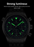 POEDAGAR Fashion Military Men's Watches Waterproof Luminous Date Chronograph Man Watch Stainless Steel Luxury Quartz Male Clock