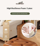 Furniture Small Upholstered Shoe Bench Oil Wax Leather Padded Entryway Shoe Changing Stool Modern Minimalist Living Room Ottoman