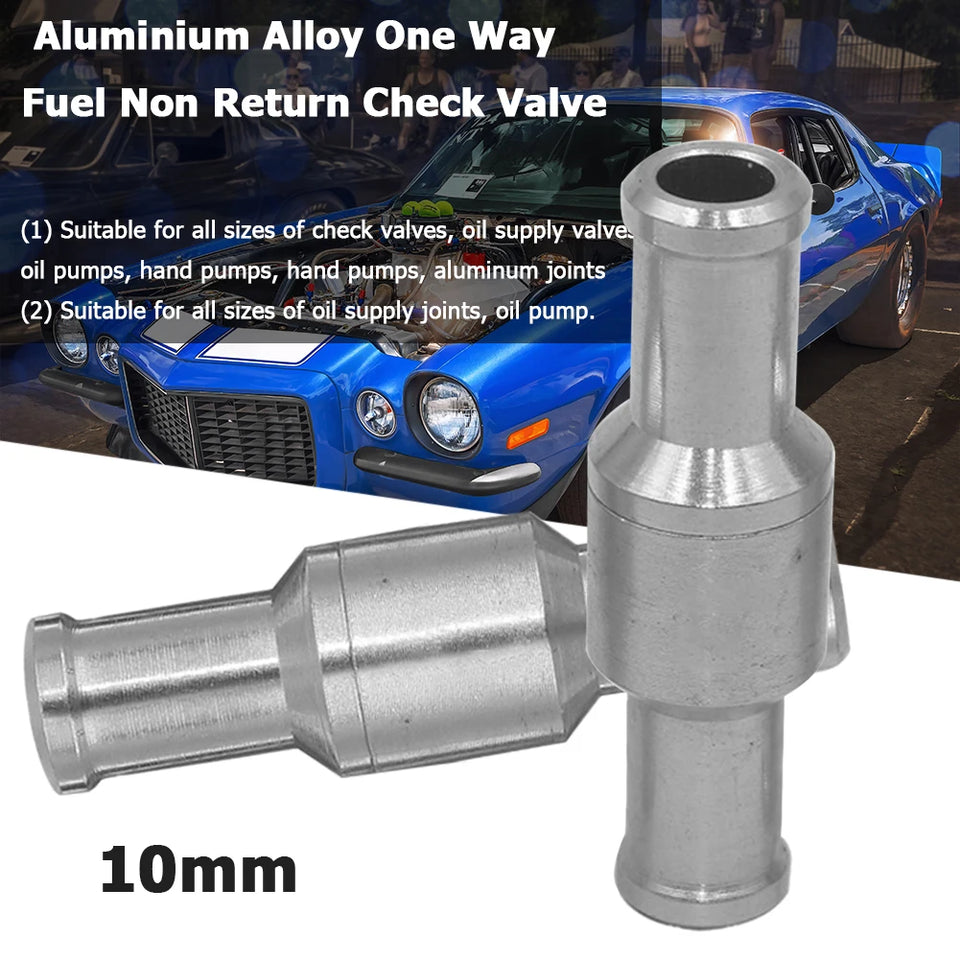 6/58/9/10/12mm Aluminium Alloy One Way Check Valve Fuel Non Return Check Valve Petrol Diesel For Car Automobile Oil Water Pumps
