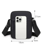 New Nylon Polyester Crossbody Bags Black Grey Blue Minimalists Tote Bag Long Shoulder Strap Travel Storage Bag For Men Women