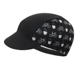 Black Cycling Cap Funny Road Bicycle Hat Cartoon Bike Headwear Men and Women Coffee & Beer Gorra Ciclismo
