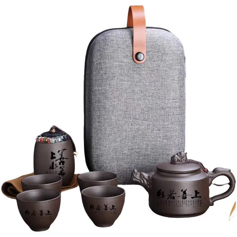 Tea set gifts, travel tea sets, convenient one pot, four cups, quick guest cups, outdoor portable tea sets, cup sets