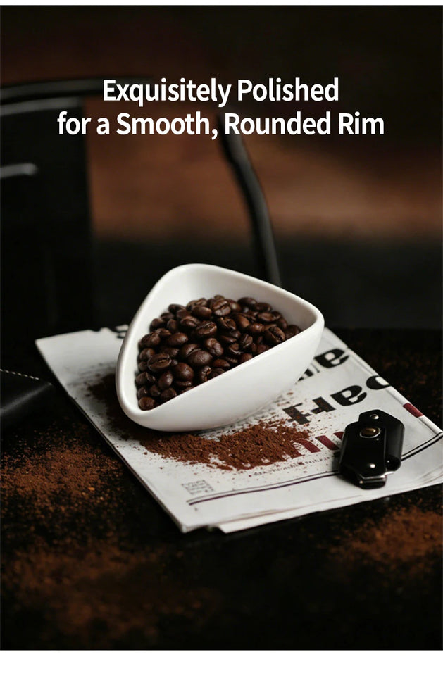 Ceramic Coffee Bean Dosing Cup, 35-40g Single Dose Measuring Tray for Coffee Bean and Tea, Chic Home Barista Tool Accessories