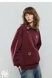 TOYOUTH Women Warm Hoodies Sweatshirt 2025 Winter New Cotton Cartoon Embroidery Age-Reducing Tops