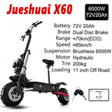 [8 models]10/11 Inch 48V-72V 1000W-6000W Electric Scooter 50-85km/h Fast E Scooter Off Road Electric Kick Scooter Foldable Adult