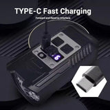 9LED Bike Light Type-C Rechargeable Bicycle Front Lights Intelligent Sensor MTB Flashlight Bike Headlight for Cycling Front Lamp