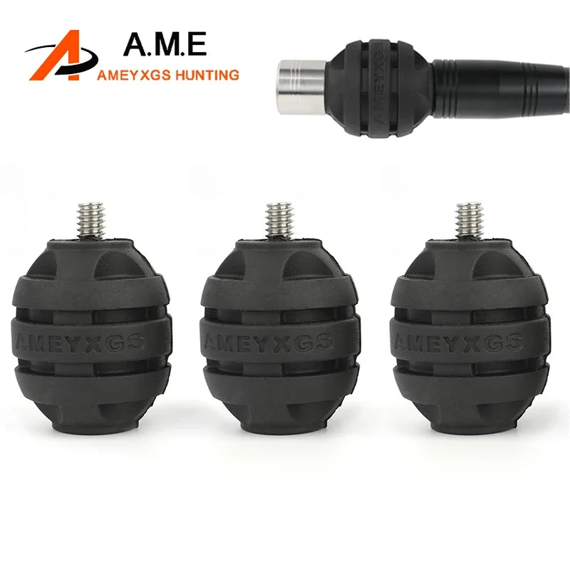 1pc AME Archery Balance Bar Shock Absorber Ball Rubber Silencer Stabilizer for Recurve Compound Bow Hunting Shooting