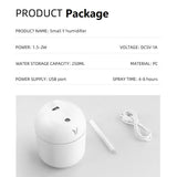 Portable Essential Oil Diffuser & Humidifier – 250ml USB-Powered Mute Mist Maker with Color-Changing Night Light (BPA-Free)