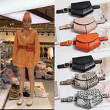 Women's Snake Waist Bag Heart Shaped Belt Bags Brand Designer Fanny Pack PU Leather Crossbody Chest Bag Fashion Small Hip Purse