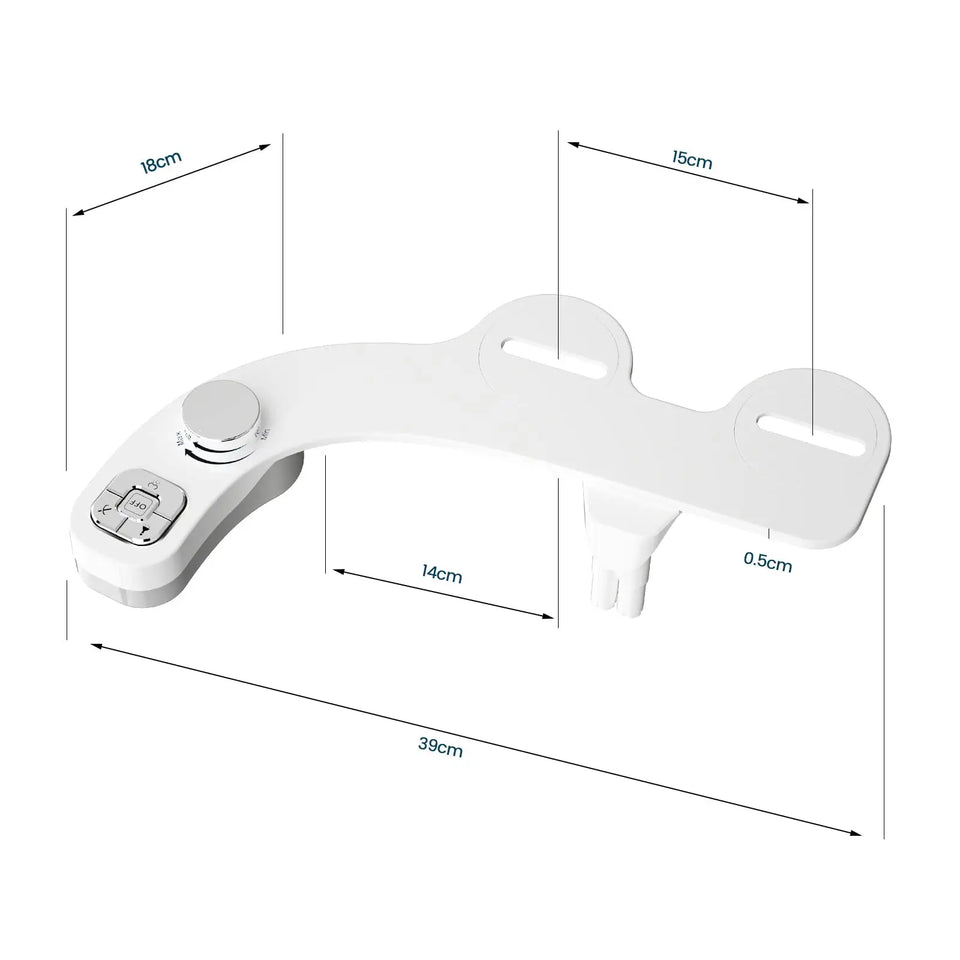 SAMODRA Button Bidet - Non-ElectricSelf  Cleaning Dual Nozzle (Frontal and Rear Wash) Fresh Water Bidet Toilet Seat Attachment