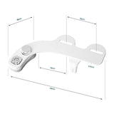 SAMODRA Button Bidet - Non-ElectricSelf  Cleaning Dual Nozzle (Frontal and Rear Wash) Fresh Water Bidet Toilet Seat Attachment