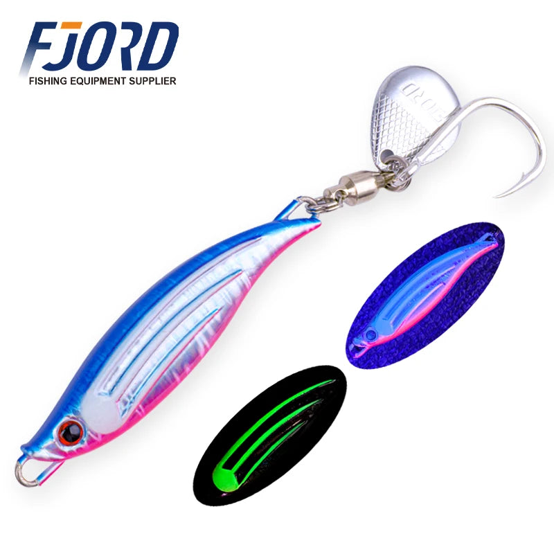 FJORD 40g 60g Metal Fishing Jig Tail Spinner Lure Spinning Sea Spoon Pike Bass New Arrivals 2025 Artificial Baits Fishing Tackle