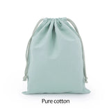 Cotton Drawstring Storage Bag White Canvas Bags for Candy Gift Package Pouch Reusable Home Sundries Organize Dustproof Sacks
