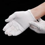 New 1/6/12 Pairs Wenvian Quality Inspection Gloves of Medium Thick Label of Work Cotton Thick White Work Safe Cotton Man Woman
