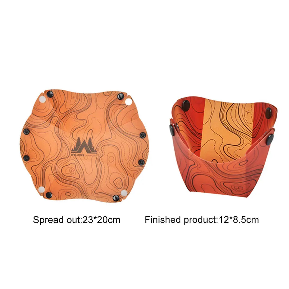 Outdoor Lightweight Folding Tableware Portable Bowl Plates Coffee Filter Funnel Cup Heatproof Food-Grade Tableware Easy to Clean