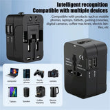 Universal Travel Adapter EU UK US AU AC Power Charger Adapter Global Conversion Plug Dual USB PD Port Travel Conversion Socket