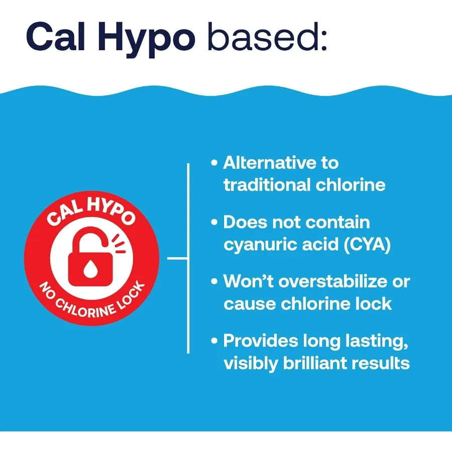 52037R Pool Care Shock Advanced Swimming Pool Chemical Cal Hypo Formula Prevents Bacteria Algae Restores Crystal 1lb (12 Pack)