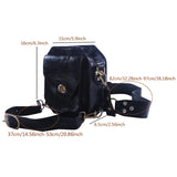Punk Retro PU Waist Bag Casual Small Square Hip Packs For women's Crossbody Cross Multi-function Outdoor Leg Phone Pouch NEW