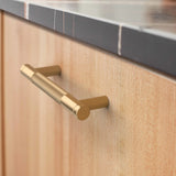 Alzassbg 10PCS Cabinet Handles Matte Gold Cabinet Pull Handles Heavy Duty Hardware Cupboard Drawer Pulls