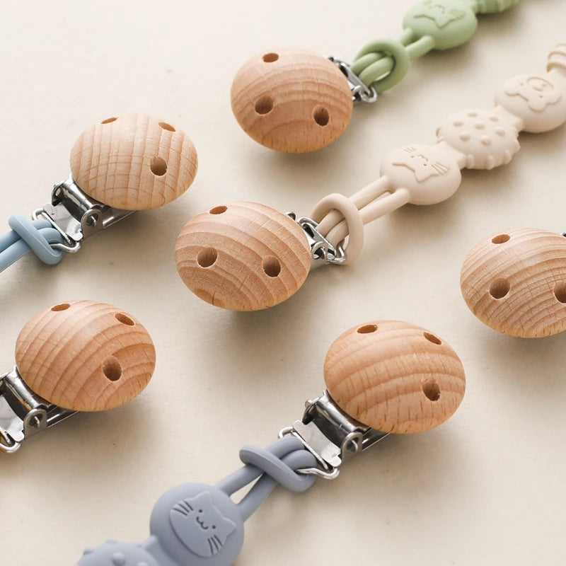 1PC Baby Silicone Teether Toys BPA Free Silicone Finger Ring Pacifier Chain Soothing Teething Toys For Newborn Teething Gifts