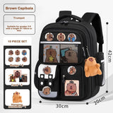 Waterproof Capybara Backpack Large Capacity Alleviate Burden School Bag Protecting Spine Widen Straps Backpack for Students