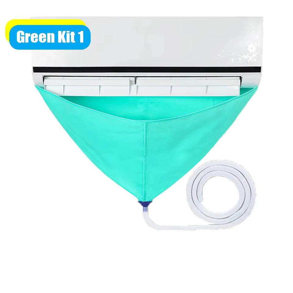 Split AC Cleaning Kit Universal for All AC Models Spill Proof Cleaning Bag with Water Pipe for Home Office and Commercial Use