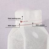 StoBag 50pcs White Cotton Paper Coffee Beans Packaging Bag with/No Valve Sealed for Powder Nuts Storage Stand Up Reusable Pouch