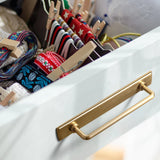Antique Brass Handle with Backboard Vintage Cover Up Furniture Handle Drawer Cupboard Bar Pull Handle for Home