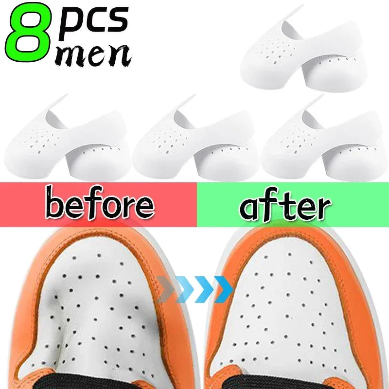 5pairs Crease Protector Shoe Head Stretcher Sneaker Anti Crease Wrinkled Fold Shoe Support Toe Sport Crease Protector Dropship