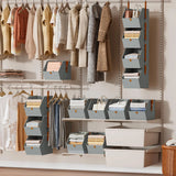 Hanging Closet Organizer 4 Tier - Clothes Hanging Shelves, Space-Saving Closet System, Storage Bins Bedroom Organization