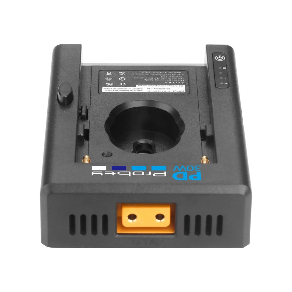 PD30W NP-F Battery Charger Battery Adapter Plate Cold Shoe Adapter 1/4in for NP-F550 F750 F970 for BMPCC 4K 6K DSLR ILDC