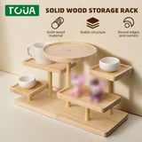 Solid Wood Stall Display Stand Creative Wood Jewelry Ornaments Display Table Ins Style Display Multi-layer Storage Rack