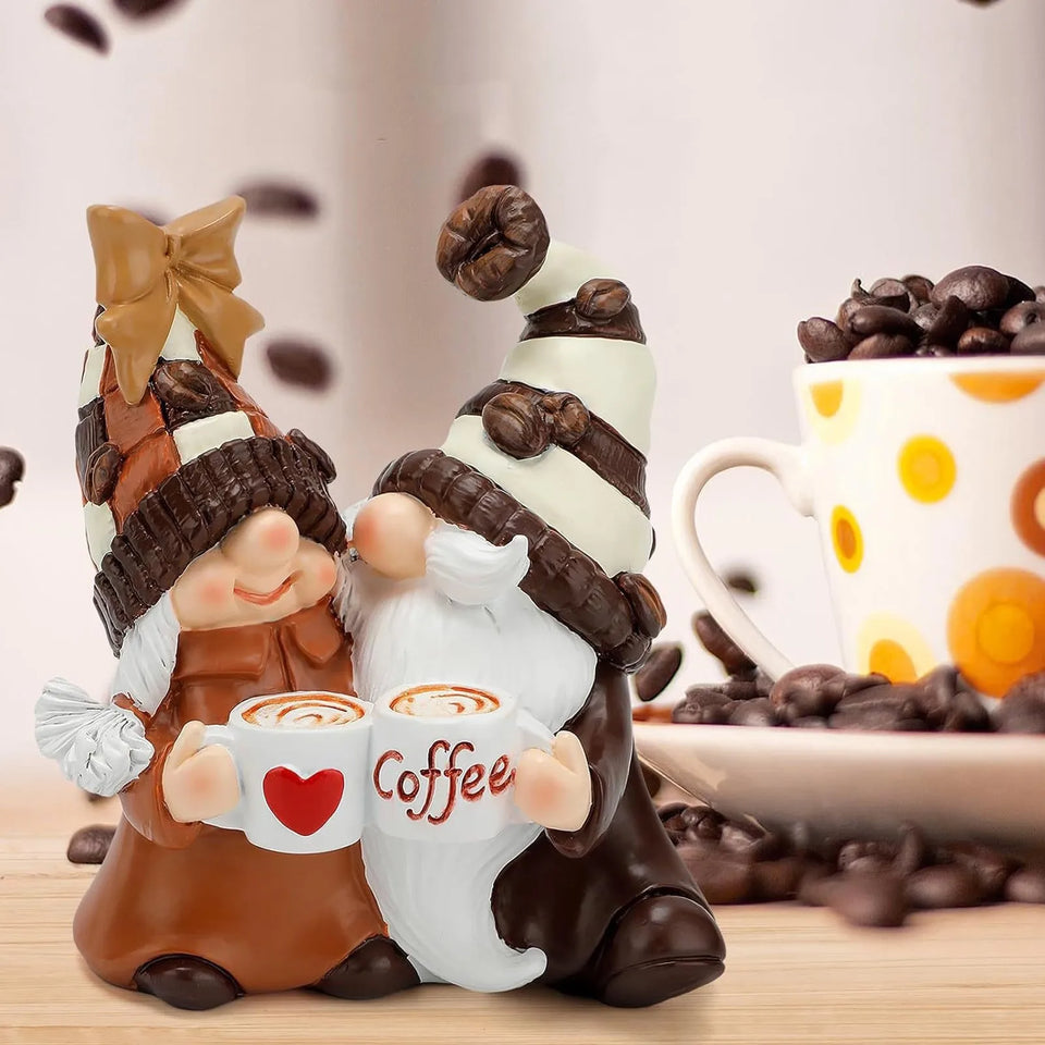 Coffee Gnome Dolls Coffee Gnomes Nordic Doll Bar Home Decoration Faceless Doll Elf Dwarf Figurine Layered Tray Table Decorations