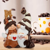 Coffee Gnome Dolls Coffee Gnomes Nordic Doll Bar Home Decoration Faceless Doll Elf Dwarf Figurine Layered Tray Table Decorations