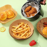 300PCS Air Fryer Disposable Paper Square Round Baking Paper Barbecue Plate NonStick Mat Kitchen Oven Oil Absorbing Paper Tool