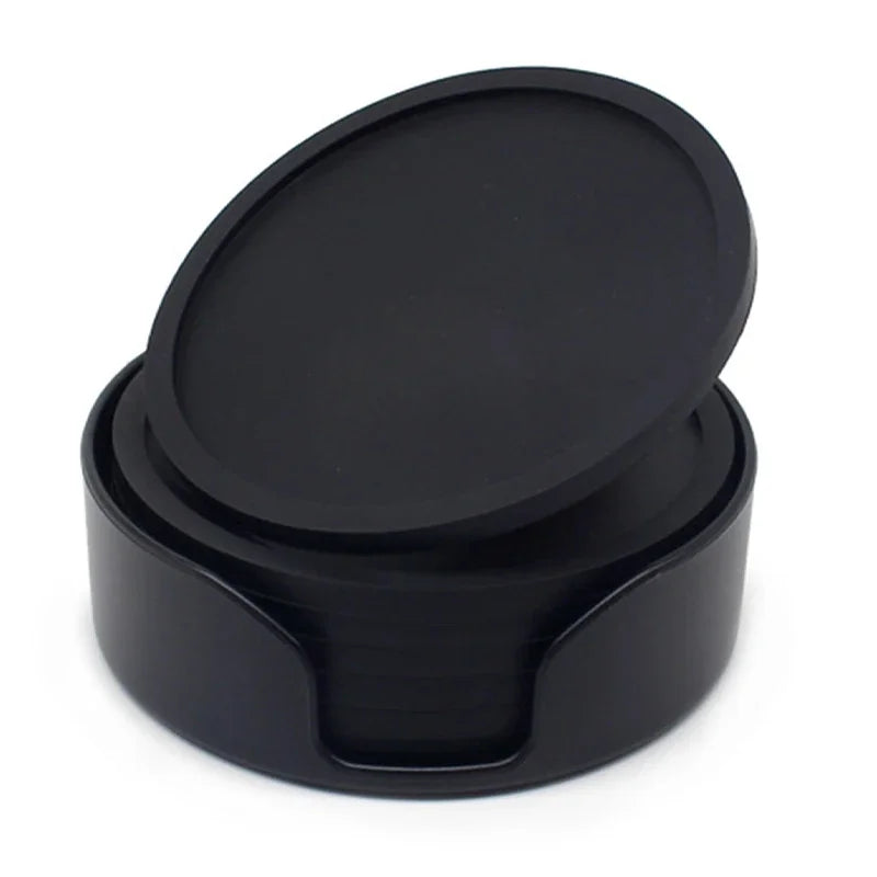 6Pcs 10cm Silicone Coasters Round Heat Resistant Rubber Tea Cup Mat Drink Coffee Mug Glass Beverage Holder Pad Decor Table Mat