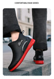 Couples Short Rain Shoes Fashion Light Waterproof Shoes Non-Slip Sports Korean Rain Boots