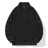 Big Size Clothing Store Sweatshirt Men Half Turtleneck Zip-up Long Sleeve Pullover Male Loose Fit Spring Autumn Large Plus 10XL