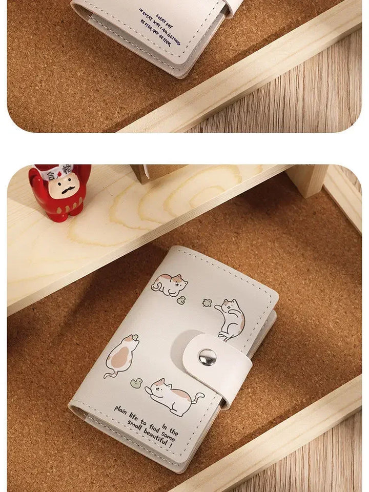10 Slots Card Holder Business Card Photocards Holder Kawaii Credit Bank Card Case Portable Cash Clutch Wallet Desk Organizer