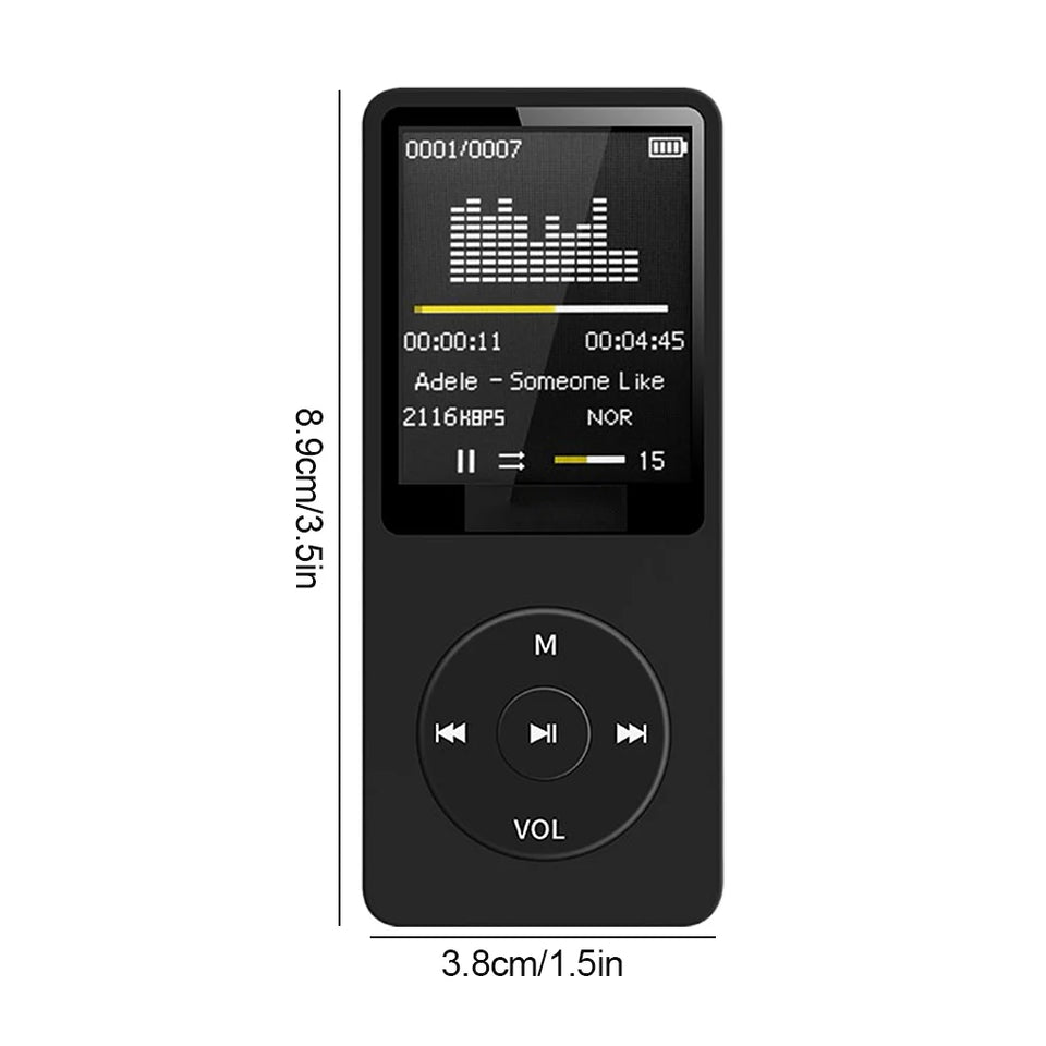 Portable MP4 FM card insertion Bluetooth player MP3 USB Charger Player FM Radio Recorder Lossless Sports Hifi Music Player